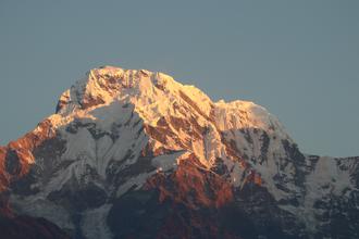 Annapurna South at sunset