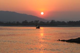 Sunset by the river