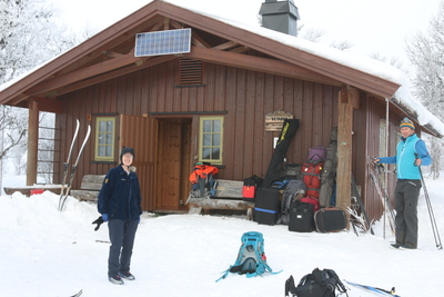 Leaving the hut