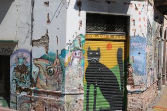 Black cat mural