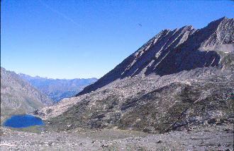 Blue lake near the Pain de Sucre