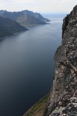 Barden cliffs above Mefjorden