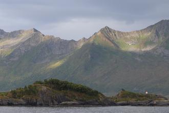 Mountains across Bergsfjorden