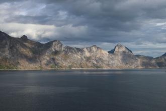 View of Segla across Mefjorden