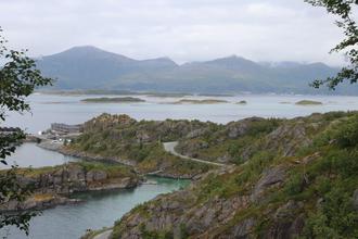 View down to Hamn i Senja
