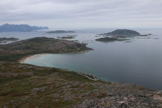 The Sommarøy archipelago from Lakstinden