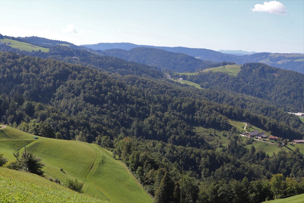 View across the hills