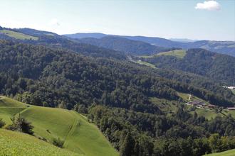 View across the hills