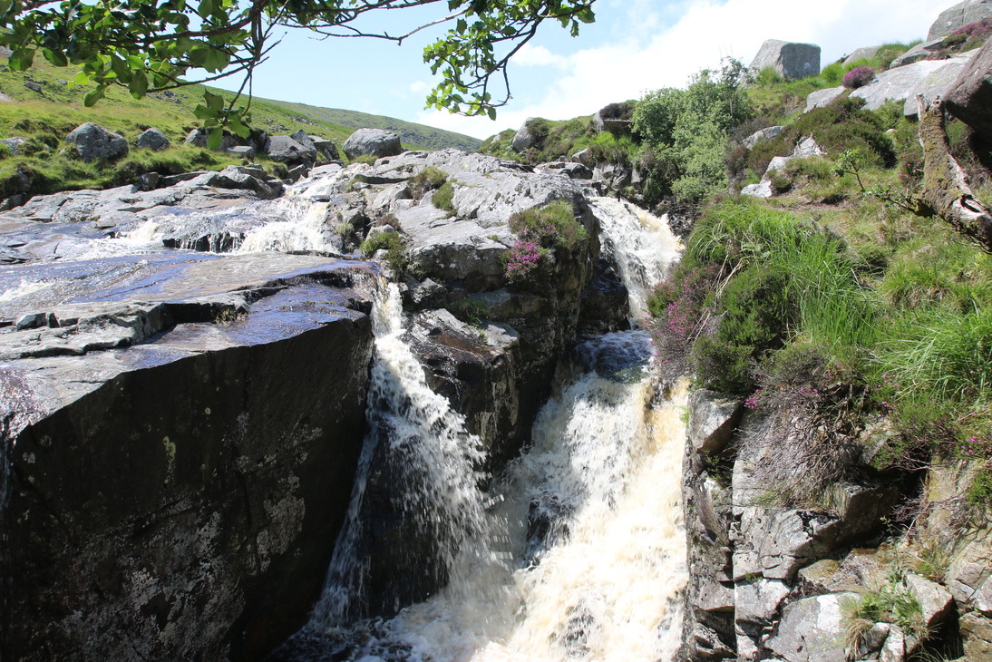 Beside the stream flowing down Glendalough