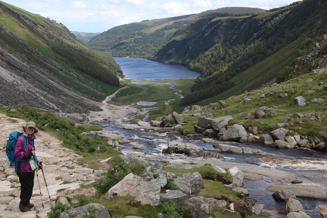 Walking down Glendalough